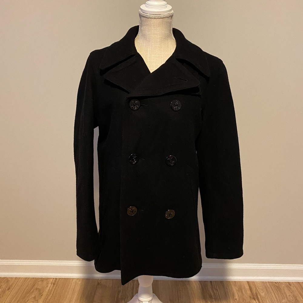 Wool Peacoat Jacket Black - Picture 4 of 9